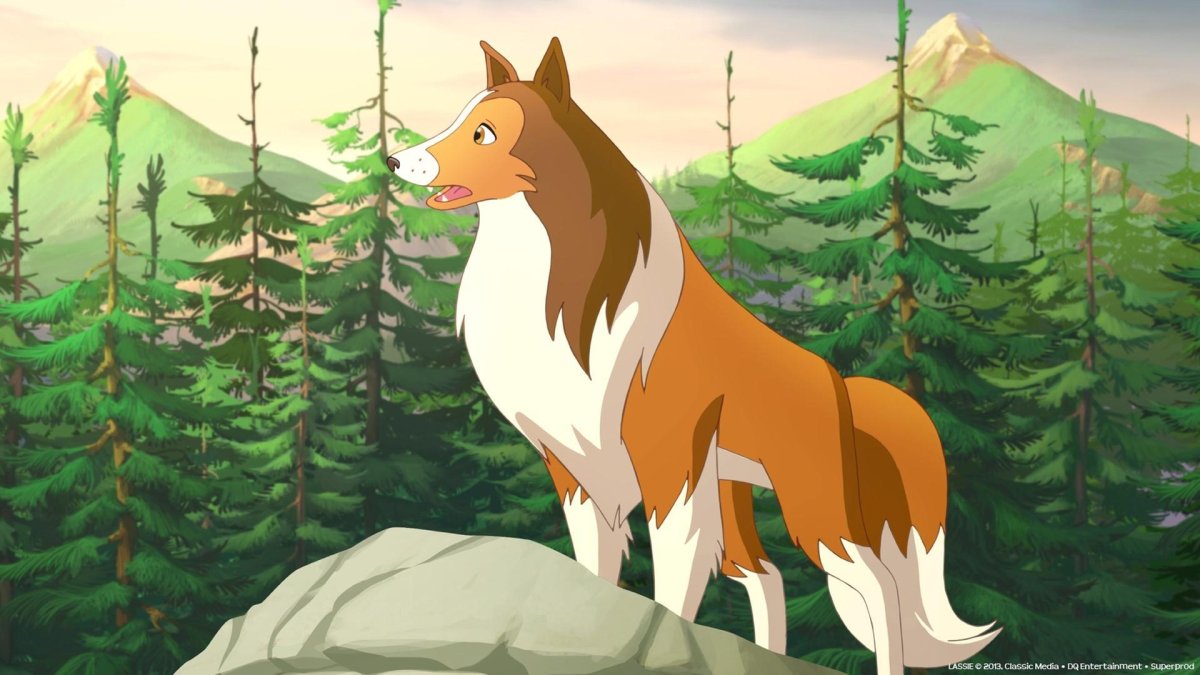 Аниме собака колли