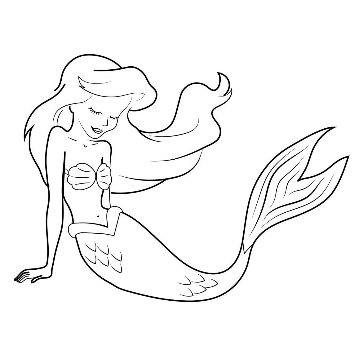 Русалочка. Раскраска