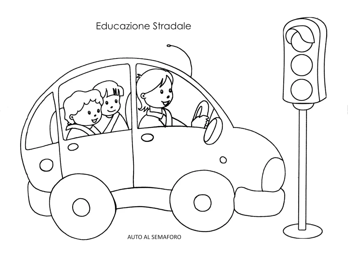 Светофор раскраска