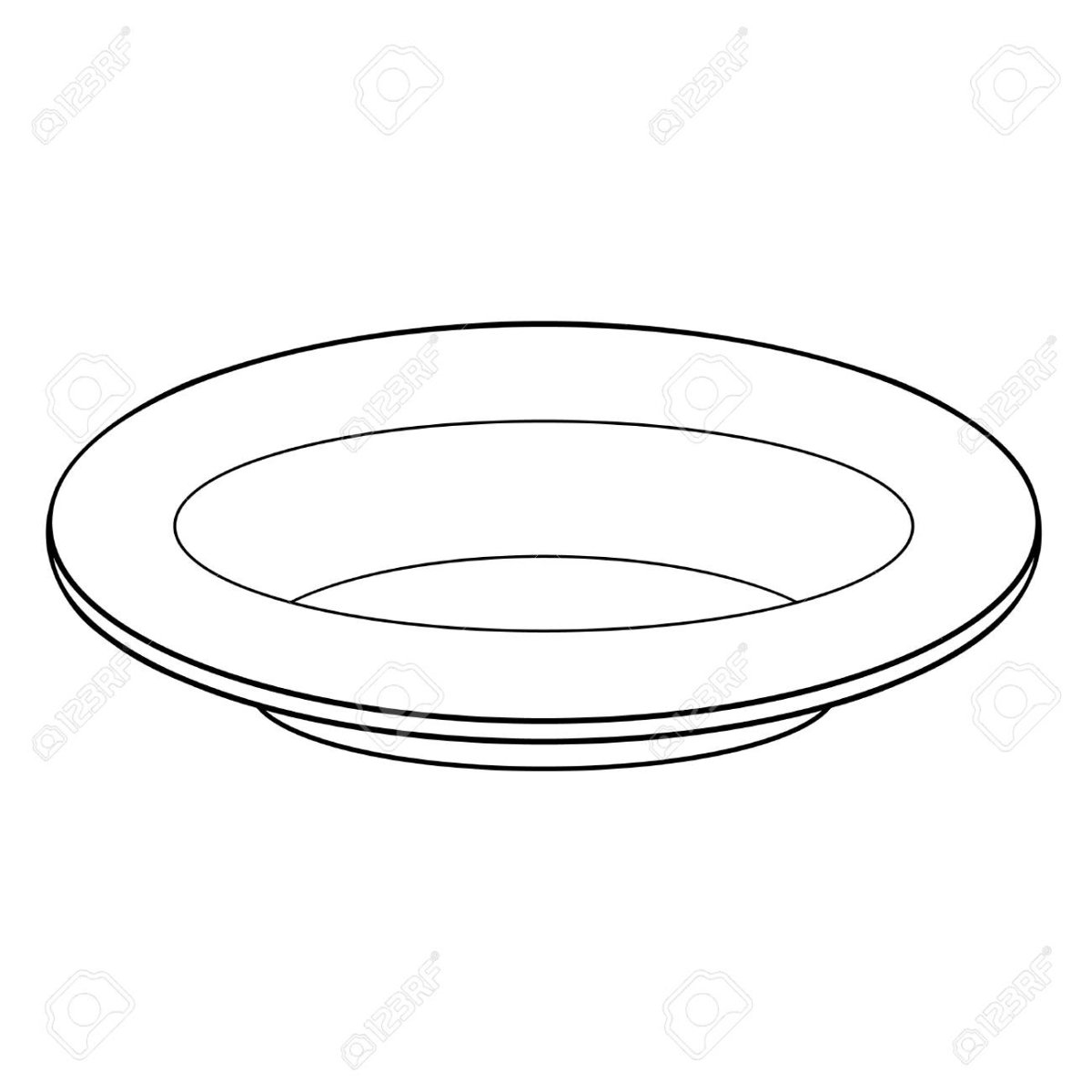 Глубокая тарелка раскраска