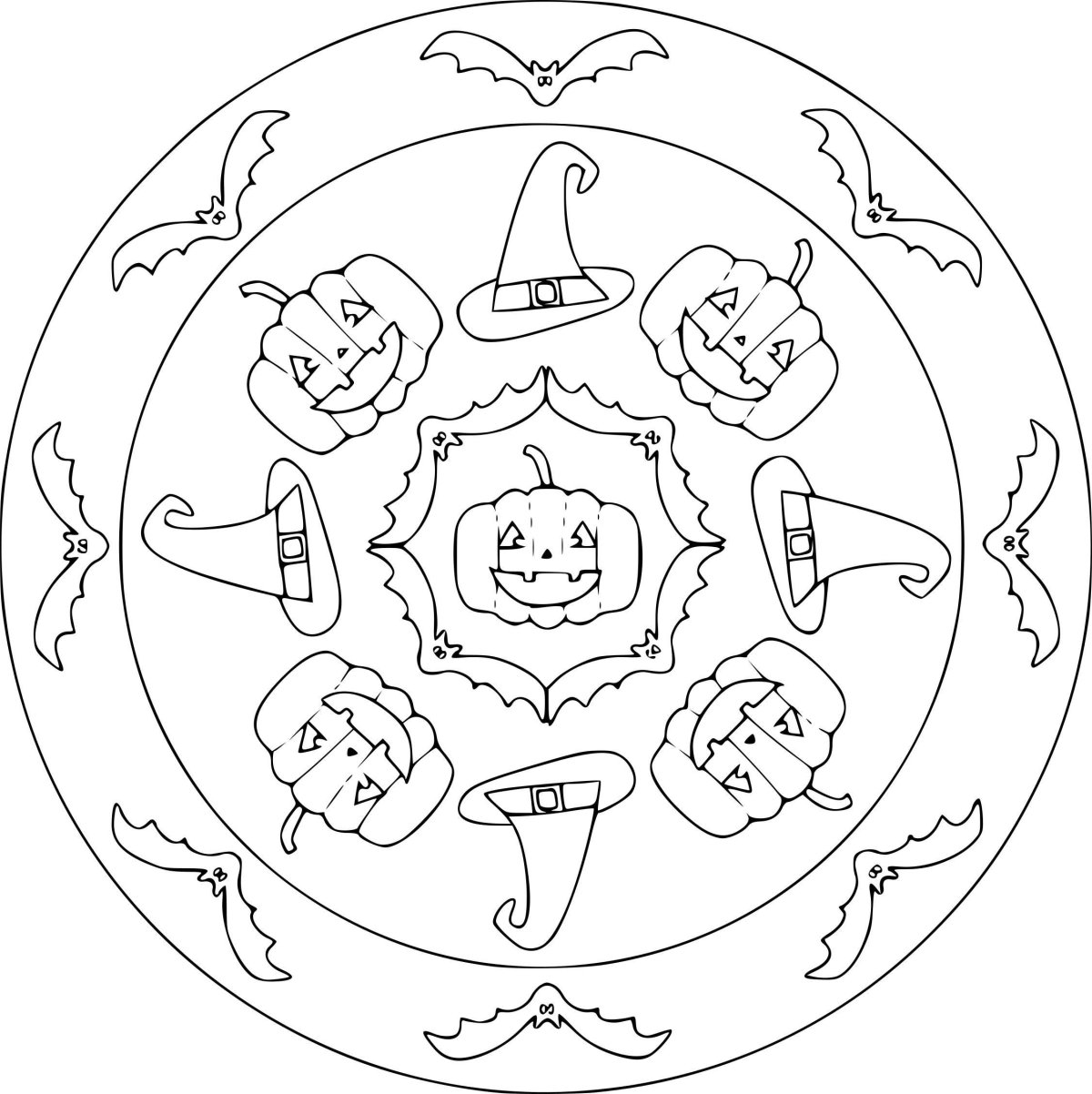 Раскраска Мандала для детей