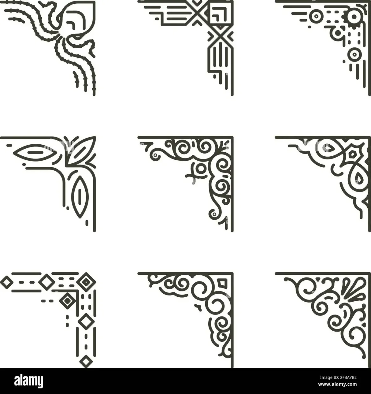 Орнамент угол