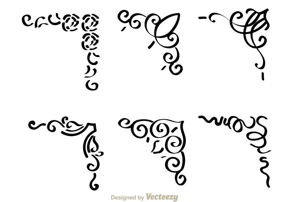 Угловой узор трафарет