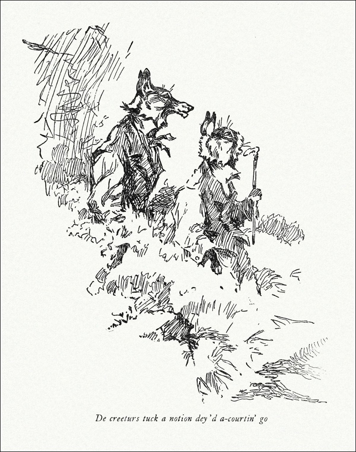 Братец Лис и братец кролик раскраска для детей