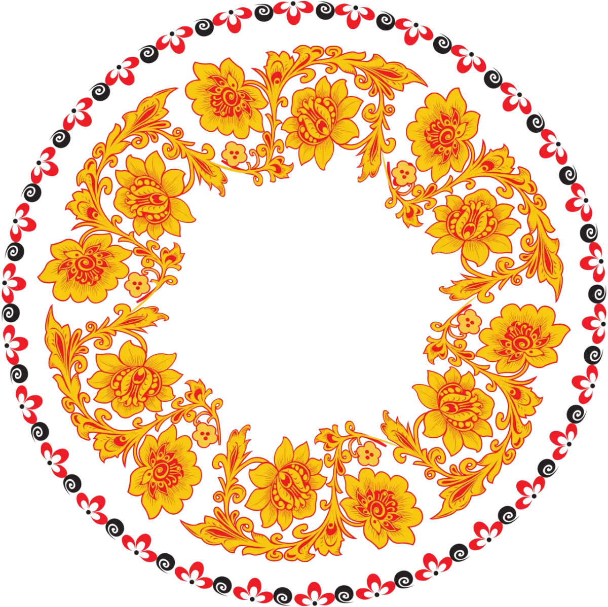 Русский орнамент круглый