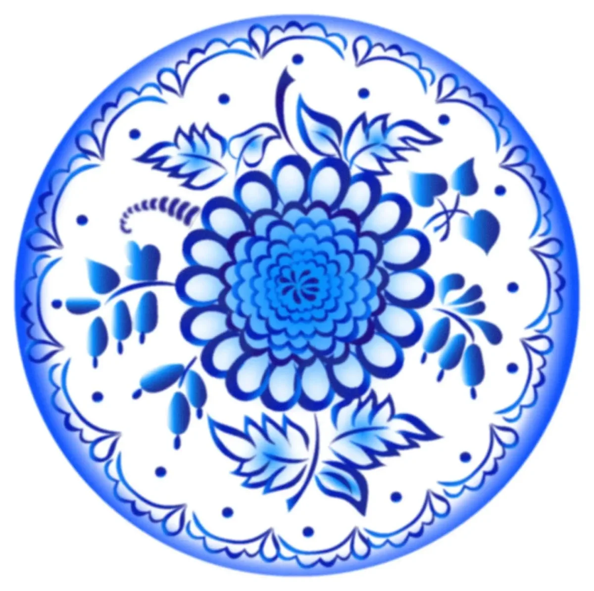 Гжель роспись тарелки 5 класс изо