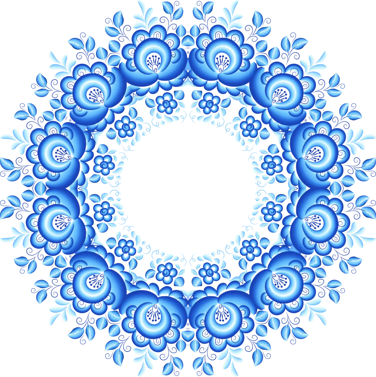 Круглые узоры голубой
