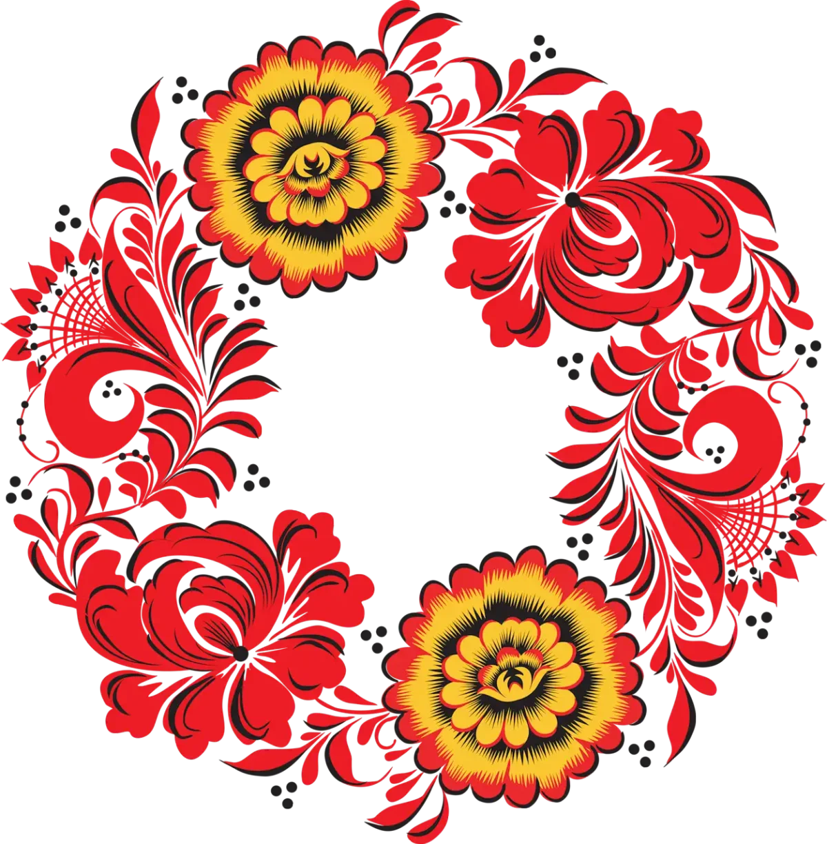 Русские народные росписи Хохломская