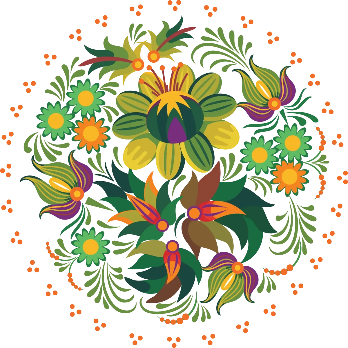 Орнамент цветы