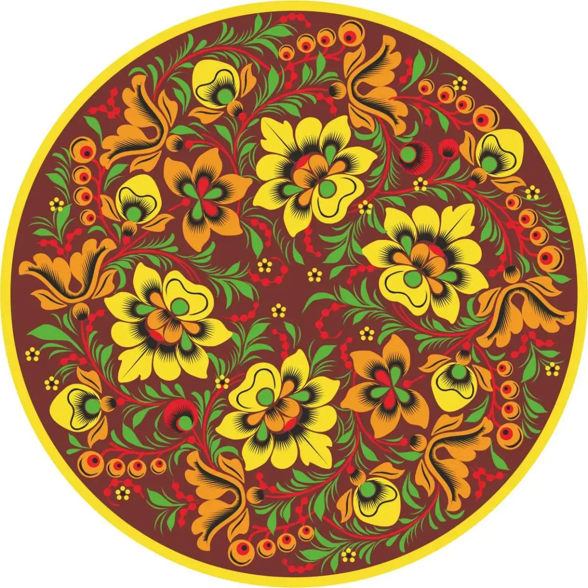 Русские народные росписи Хохломская