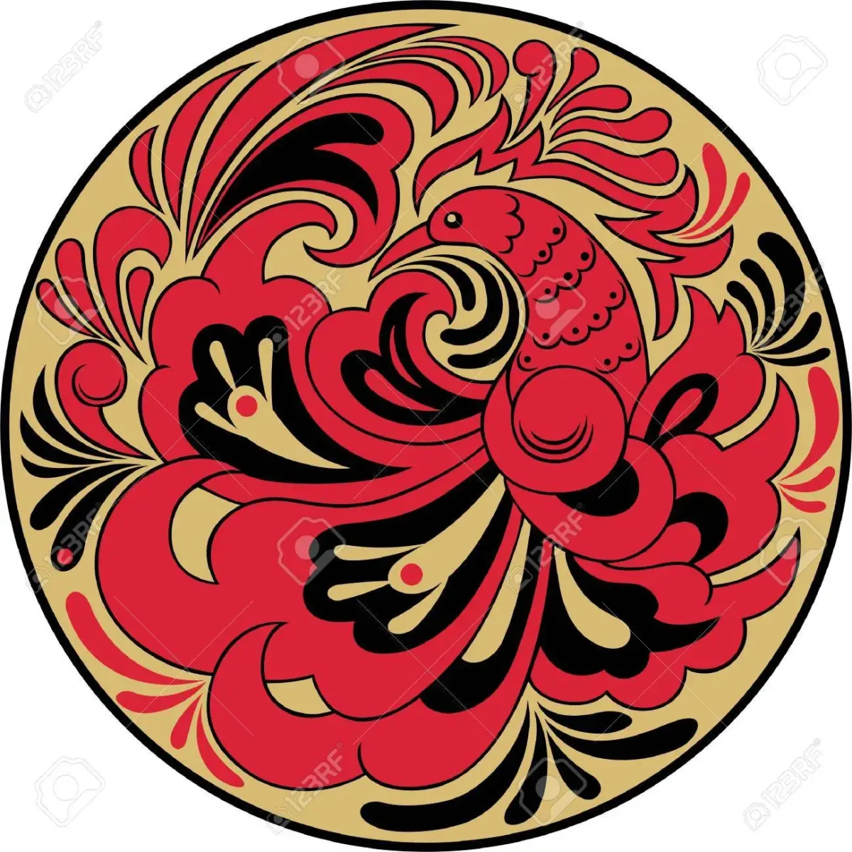 Хохлома в круге