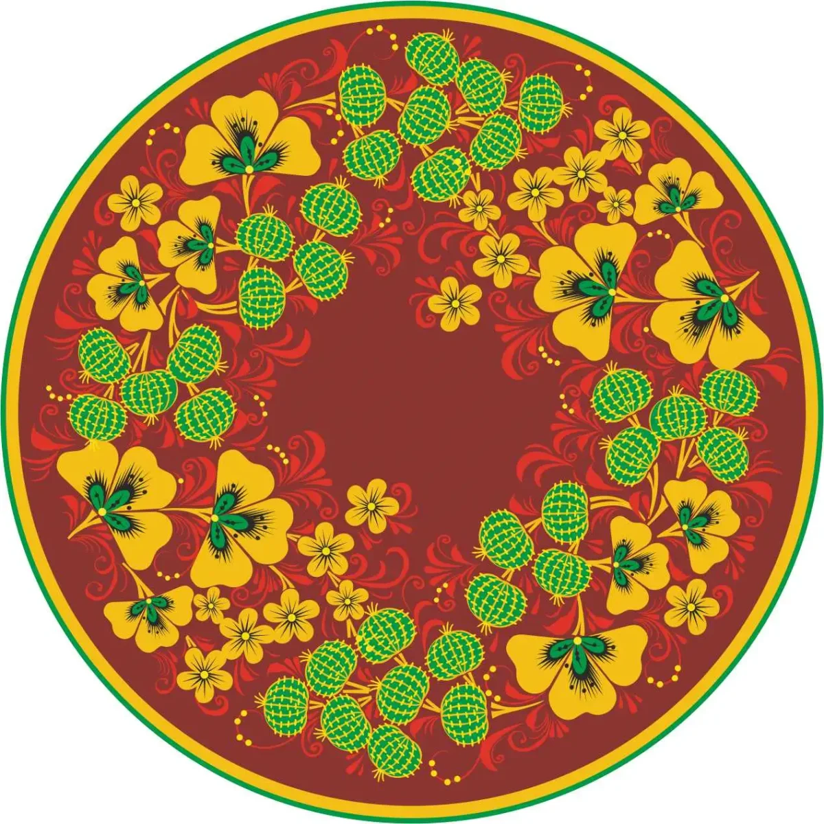 Хохлома в круге