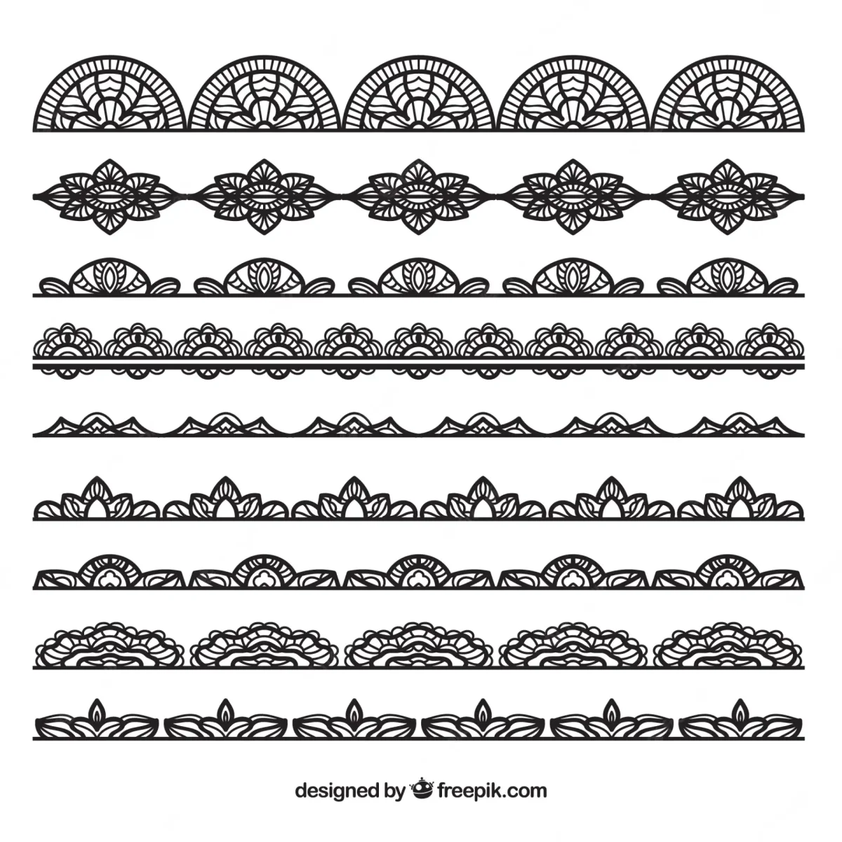 Векторный орнамент в полосе