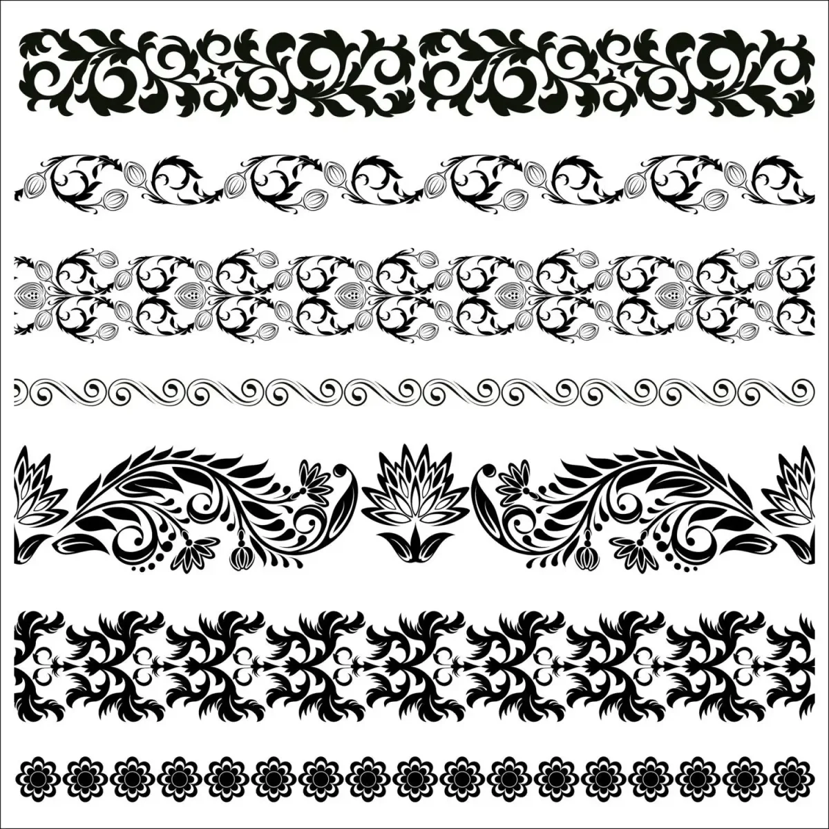 Векторный орнамент в полосе