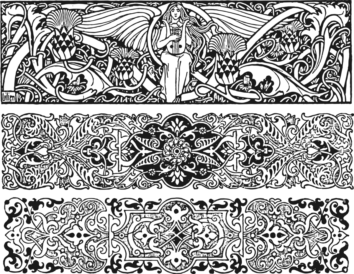 Готический орнамент в полосе