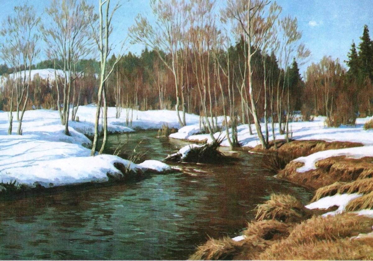 Ричард Берггольц весенний пейзаж