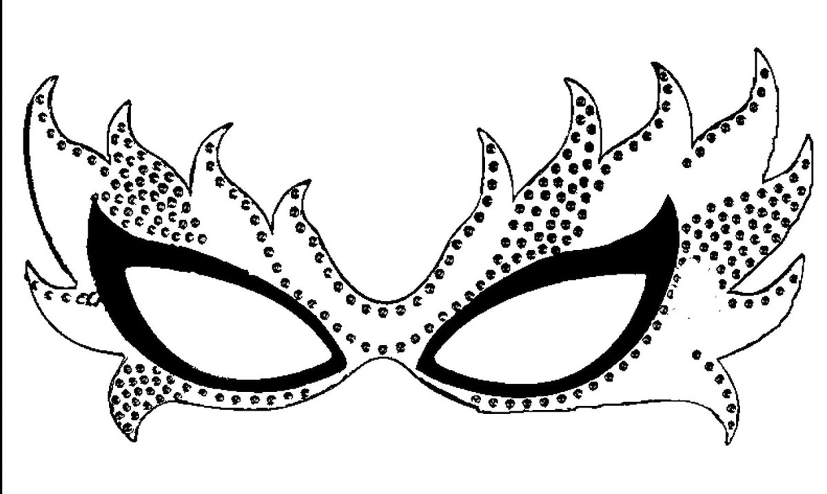 Трафарет маскарадной маски