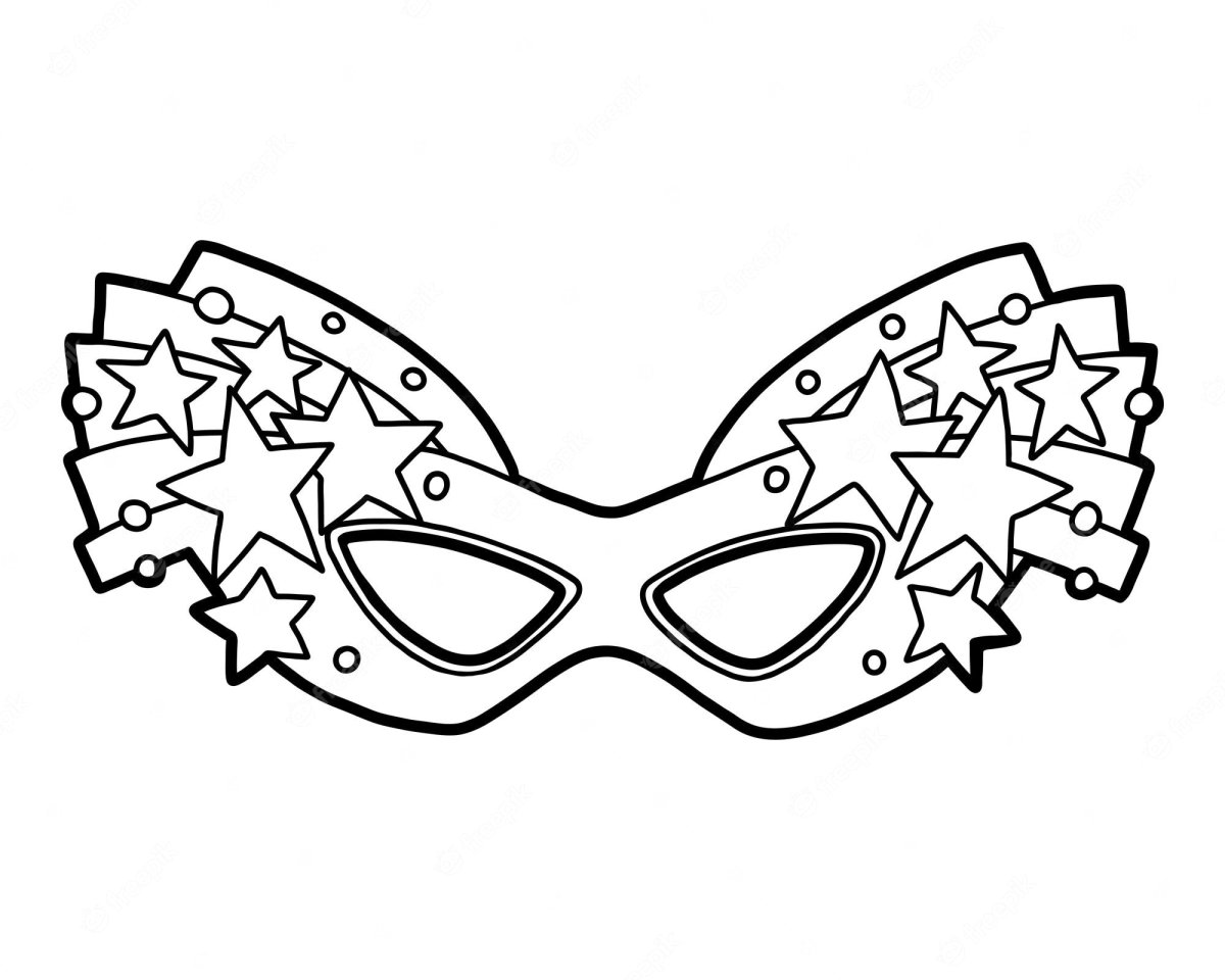 Маски из звезд для раскрашивания