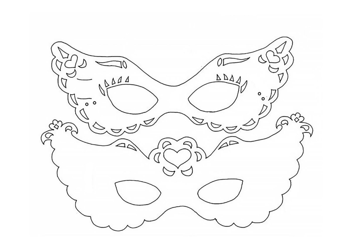 Трафарет маски для лица