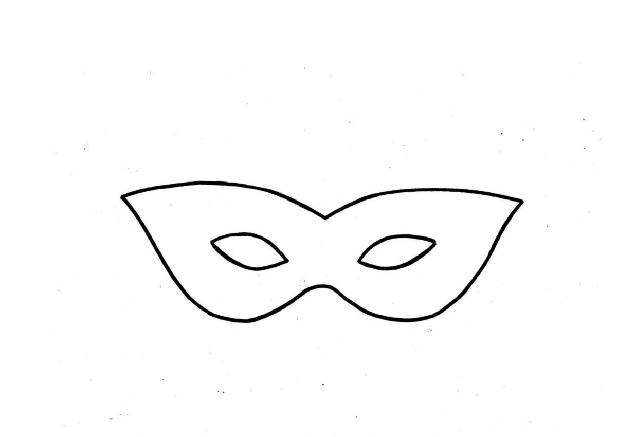 Трафарет карнавальной маски