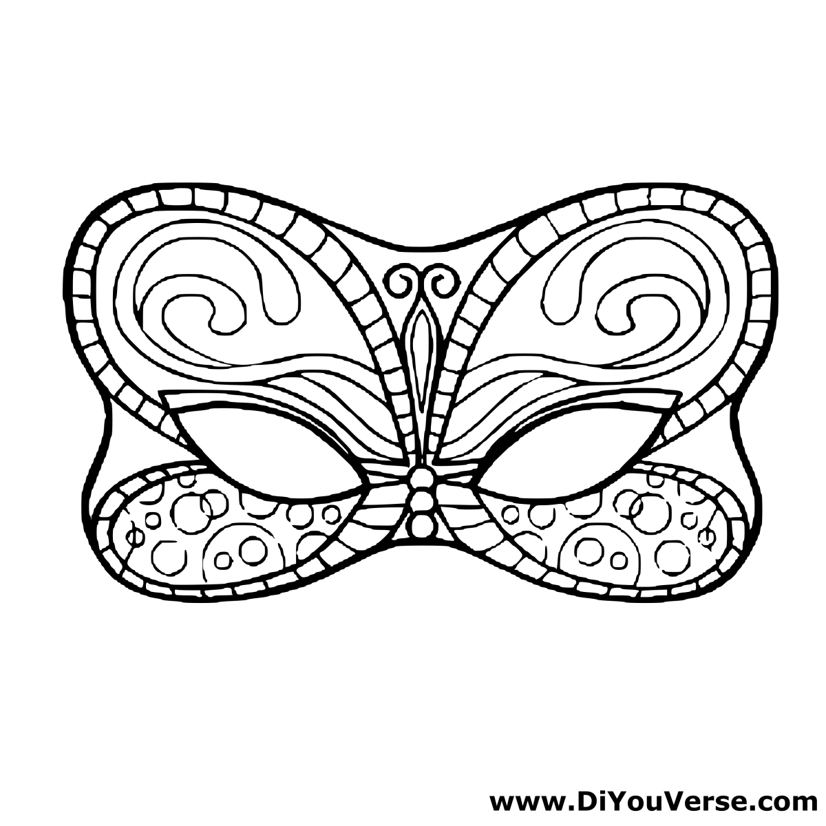 Карнавальная маска раскраска