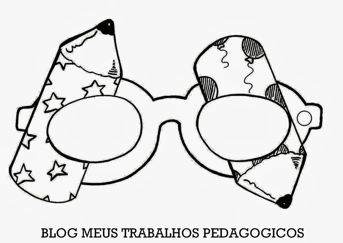 Раскраска очки маска для детей