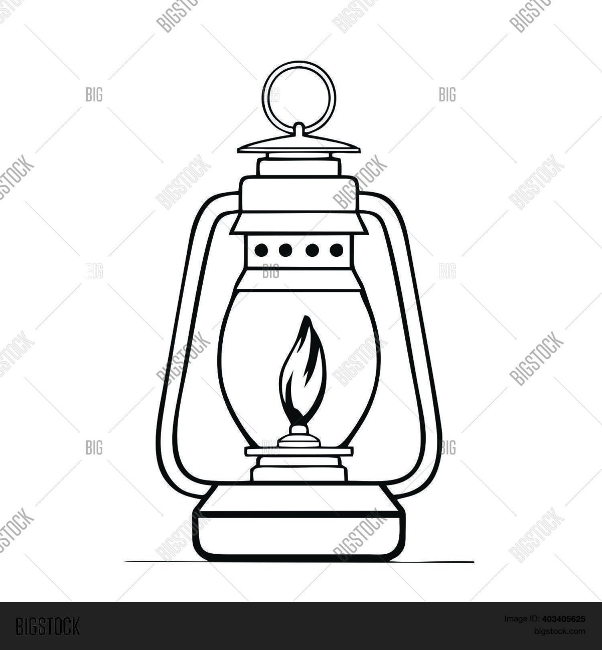 Керосиновая лампа карандашом