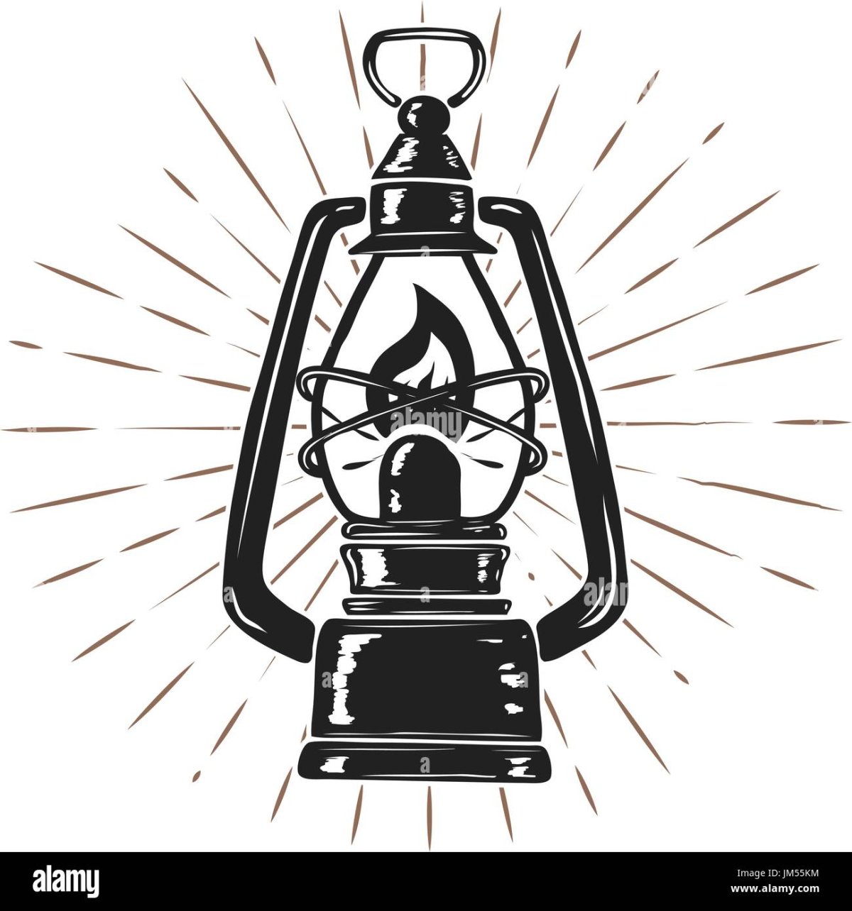Керосиновая лампа силуэт