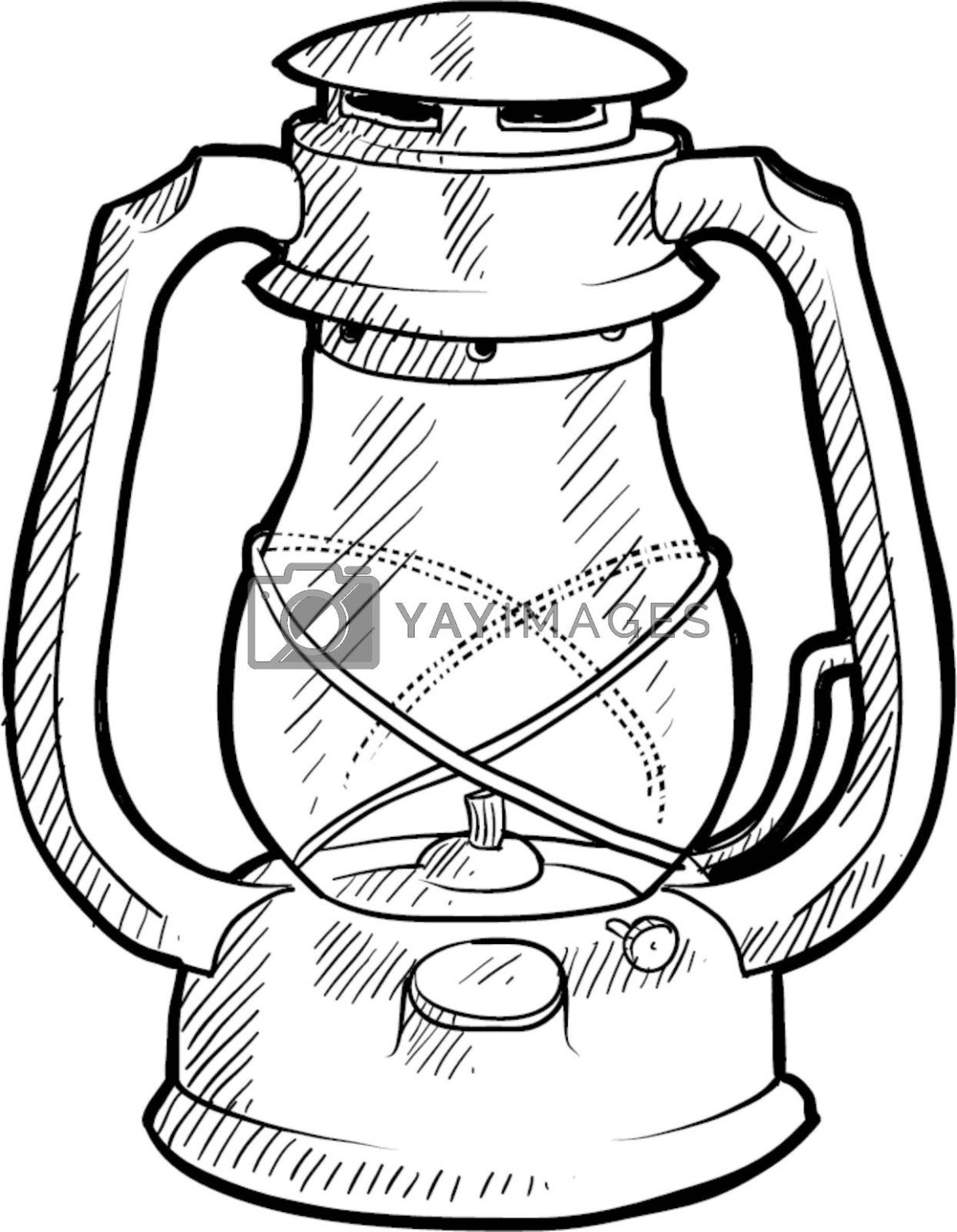 Керосиновая лампа раскраска