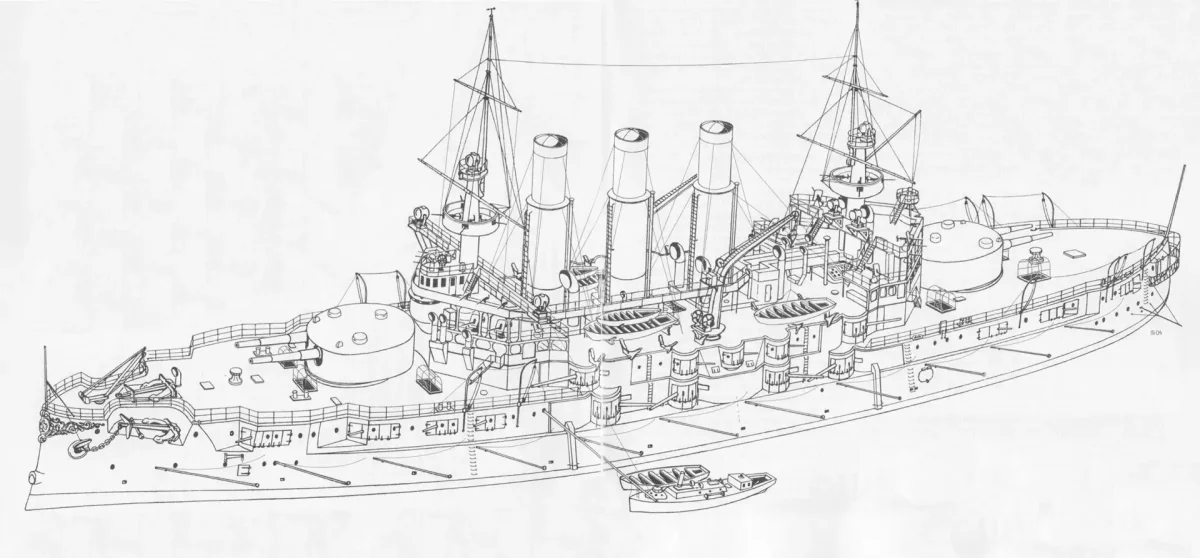 Броненосец три святителя схема бронирования