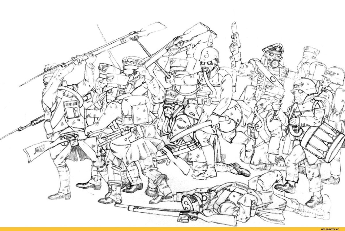 Вархаммер Гвардеец Наброски