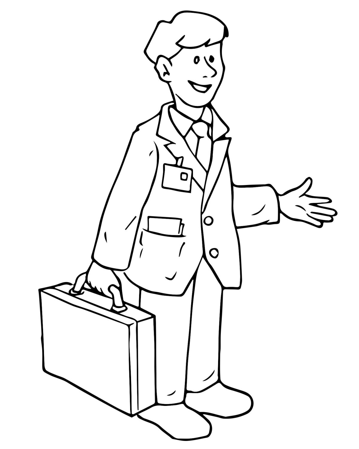 Работник раскраска