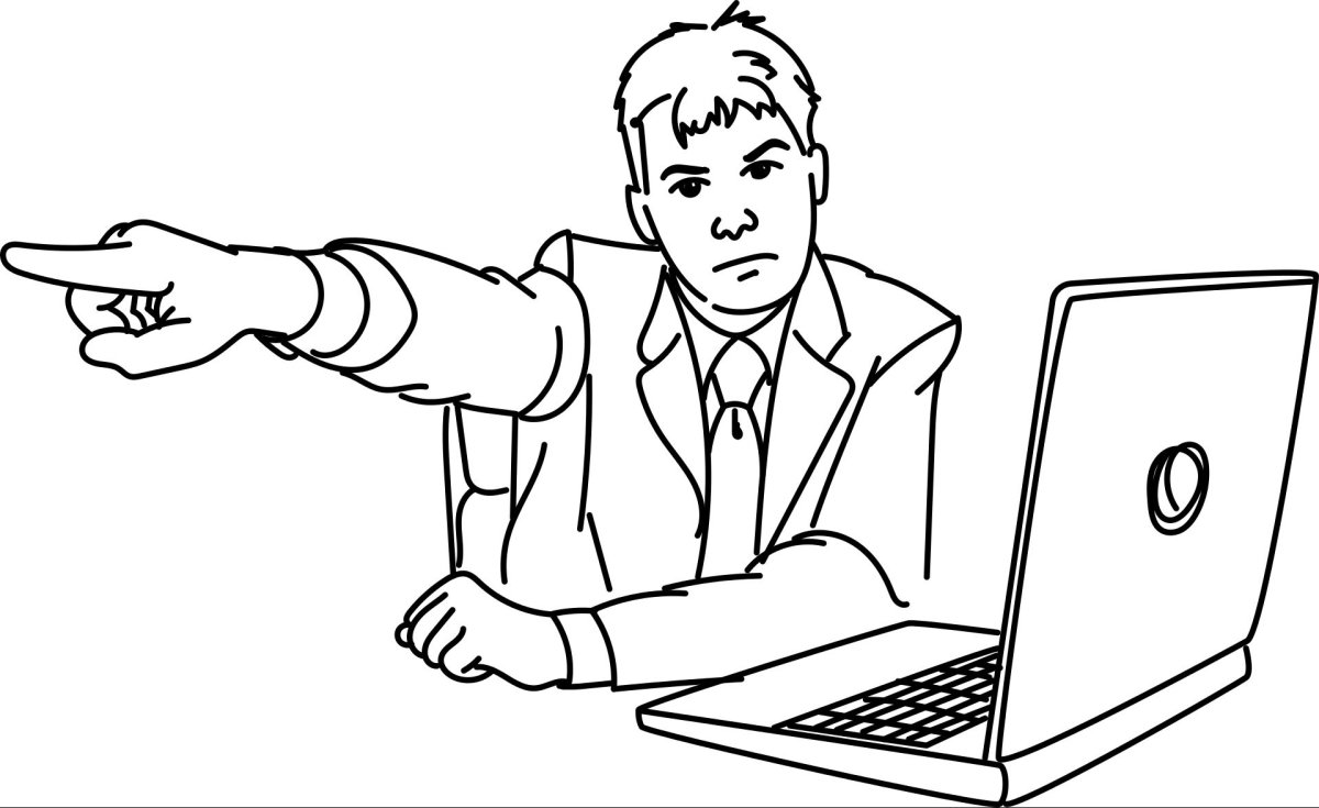 Раскраска офисный работник