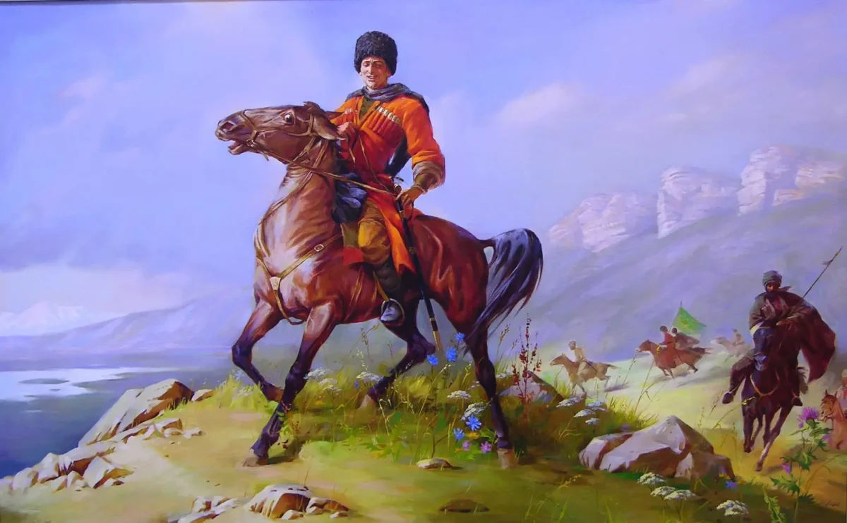 Картина "встреча Пушкина с телом Грибоедова" п. Соколов-скаль