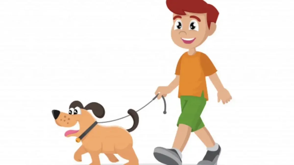 Гулять с собакой мультяшные