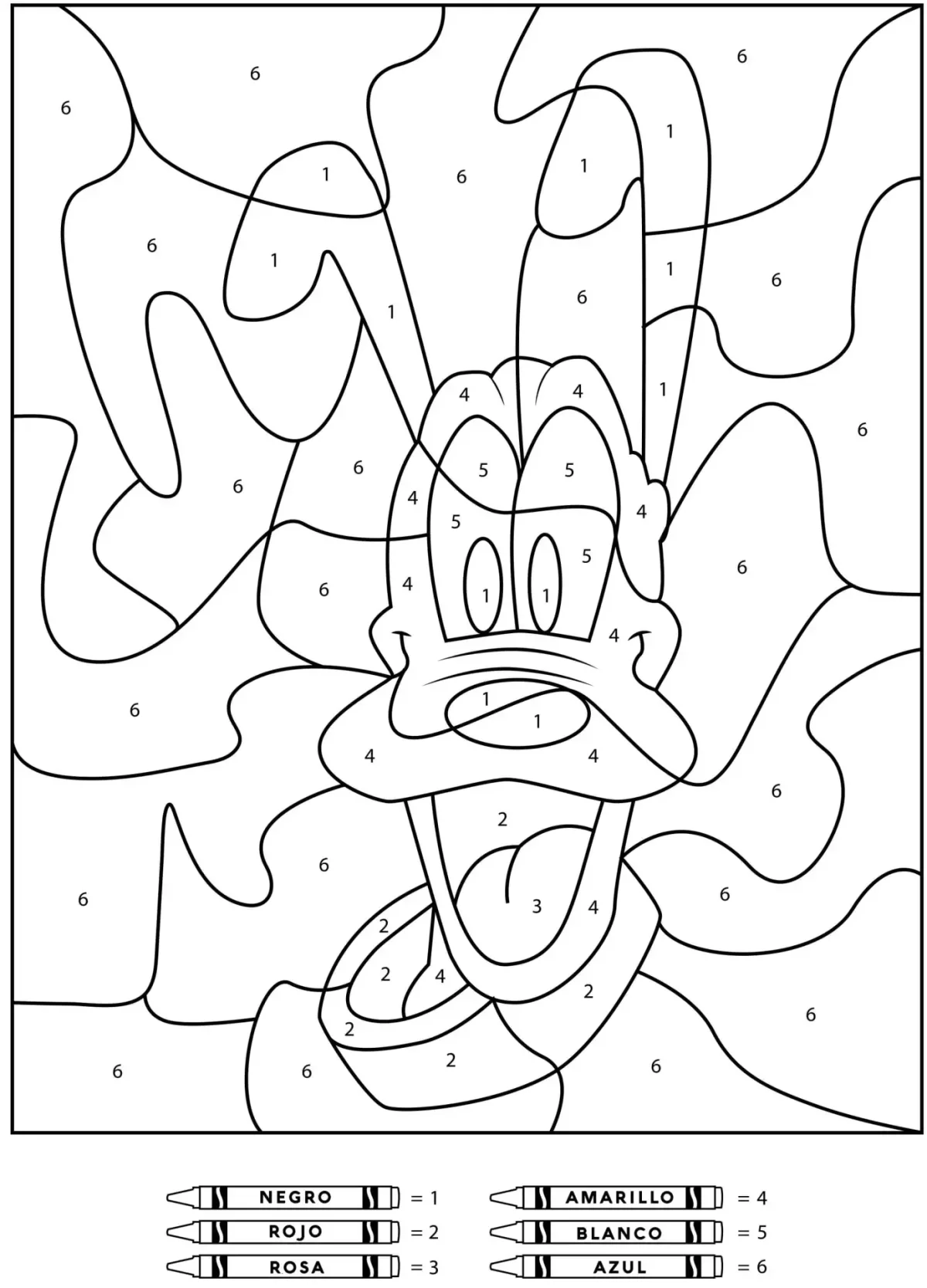 Раскрась по цветам для дошкольников