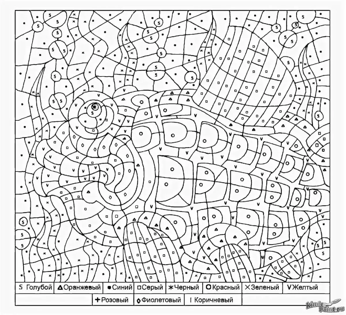 Раскраски по номерам сложные