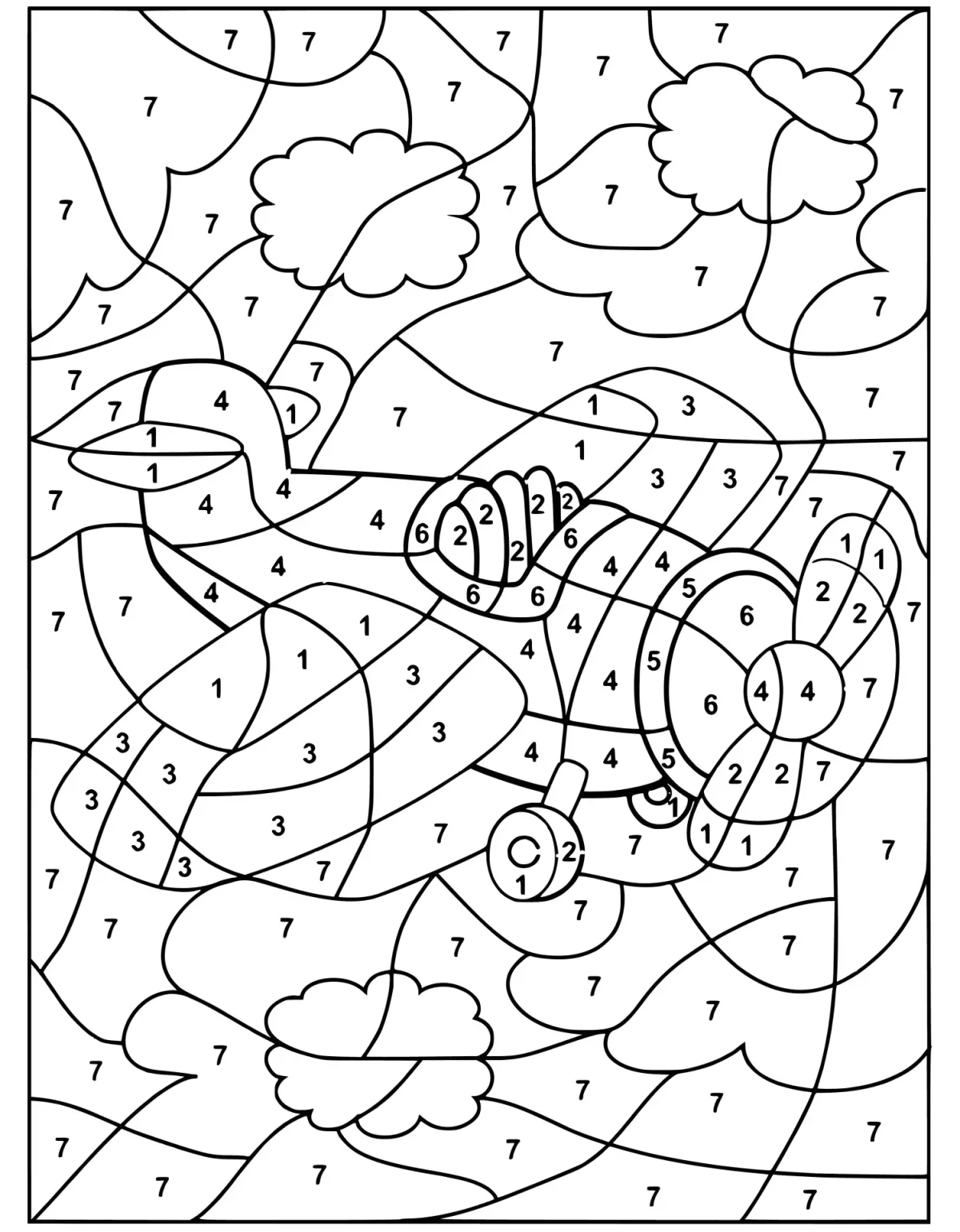 Раскраска по номерам дельфины