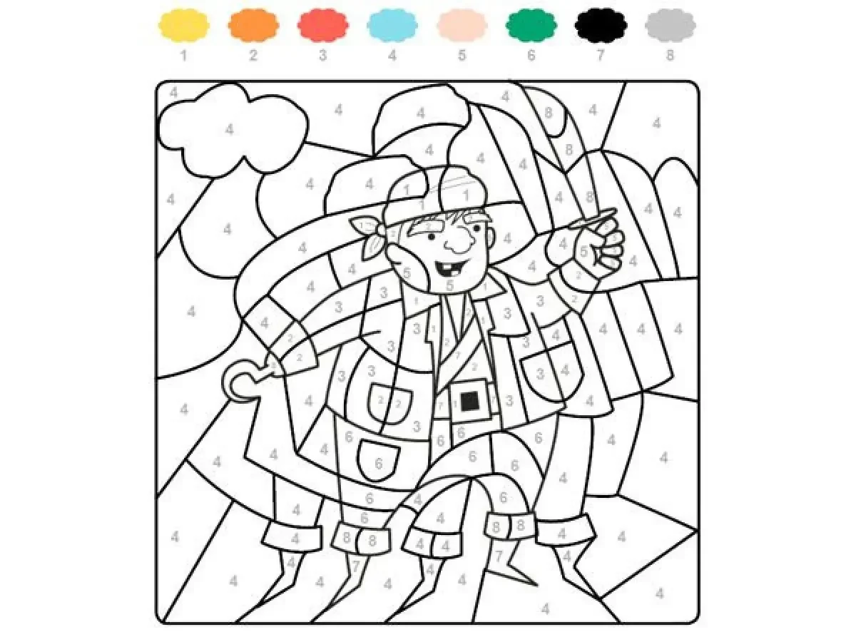 Раскраски по номерам сложные