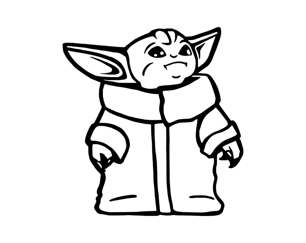 Тату Звёздные войны Мандалорец Беби йода