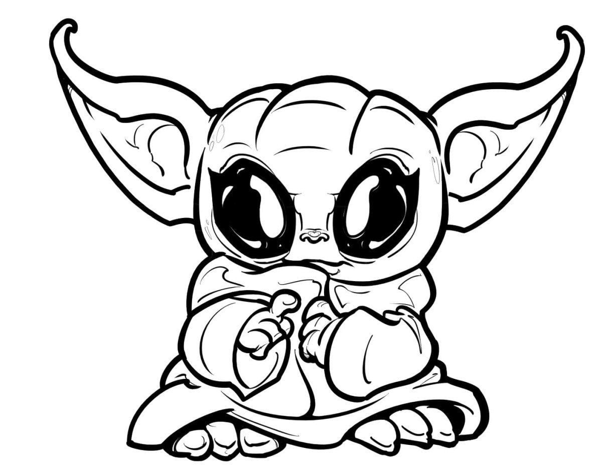 Йода раскраска