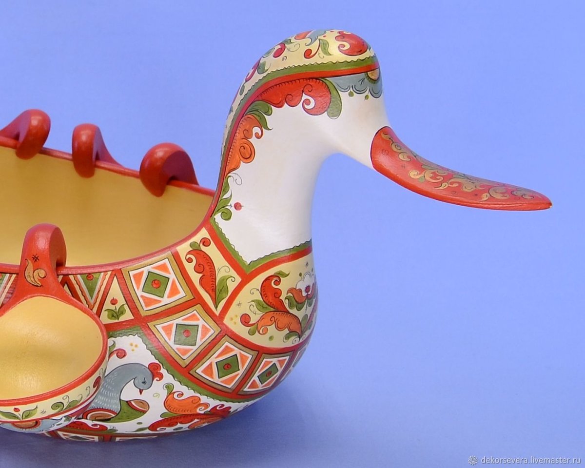 Ковш-утица из дерева