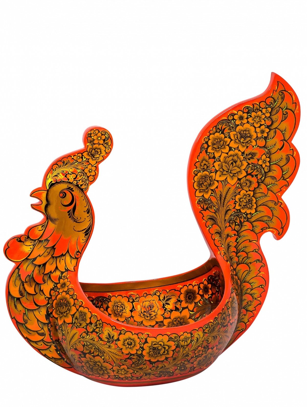 Петух ковш Хохломская роспись