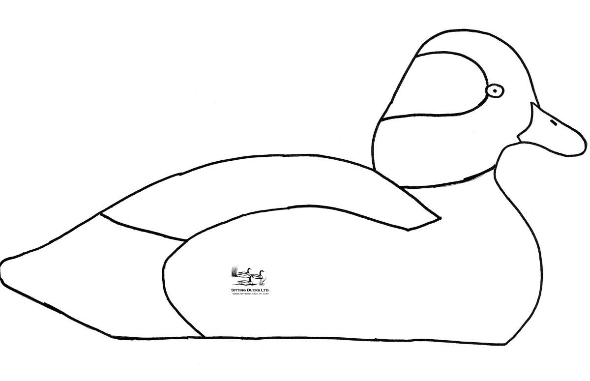 Утка трафарет для вырезания