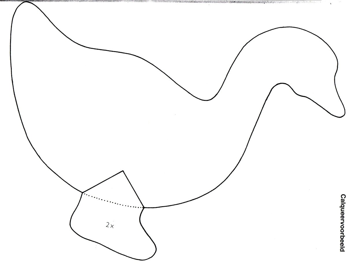 Трафарет утки для вырезания