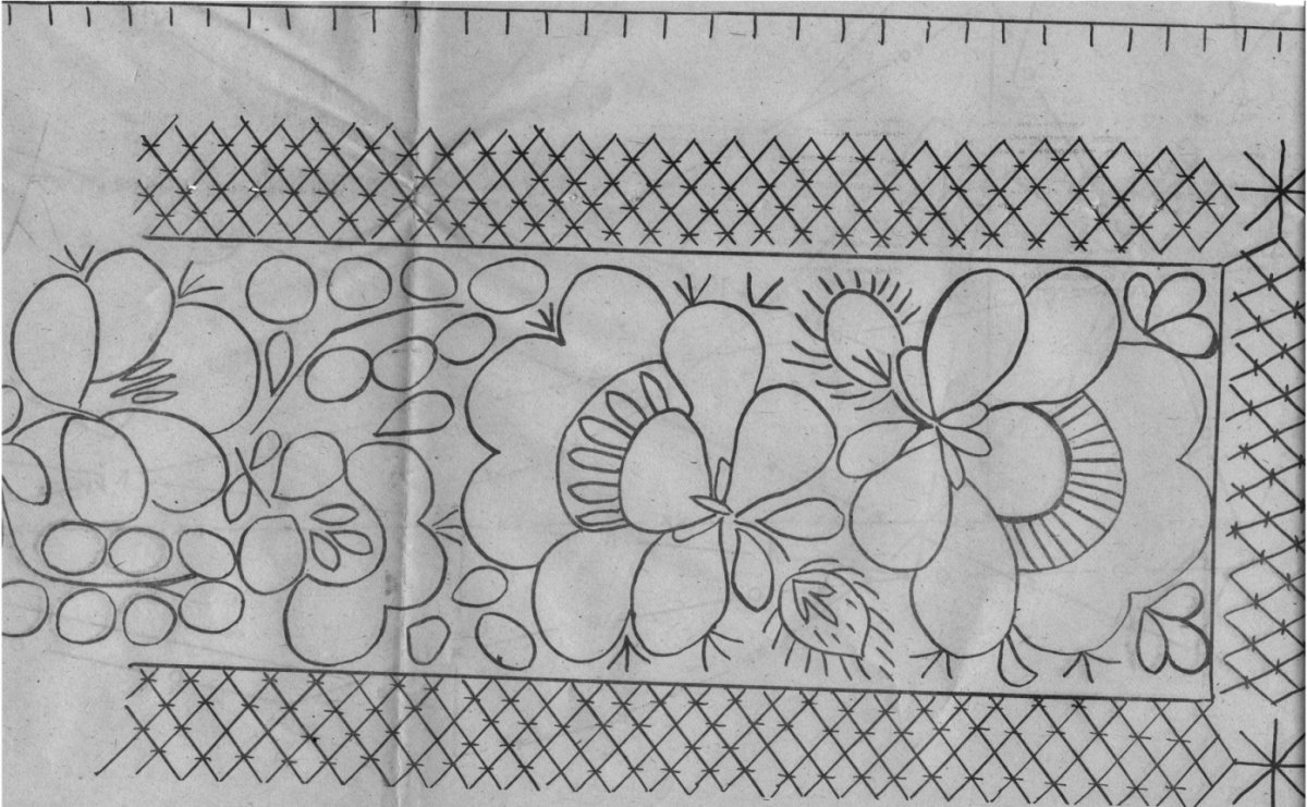 Орнамент для вышивки тамбурным швом