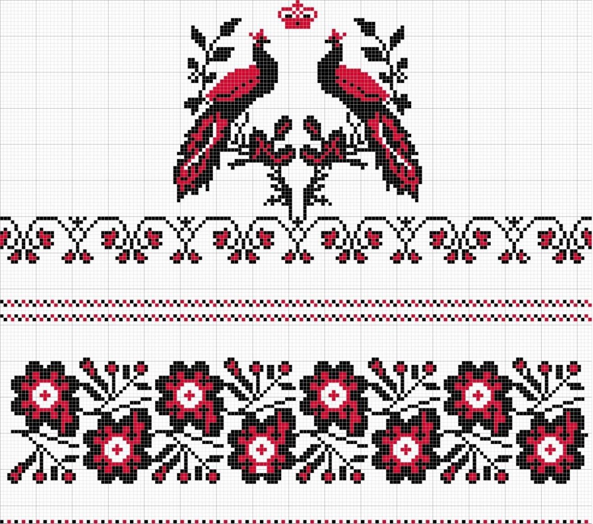 Кубанская вышивка крестом рушники