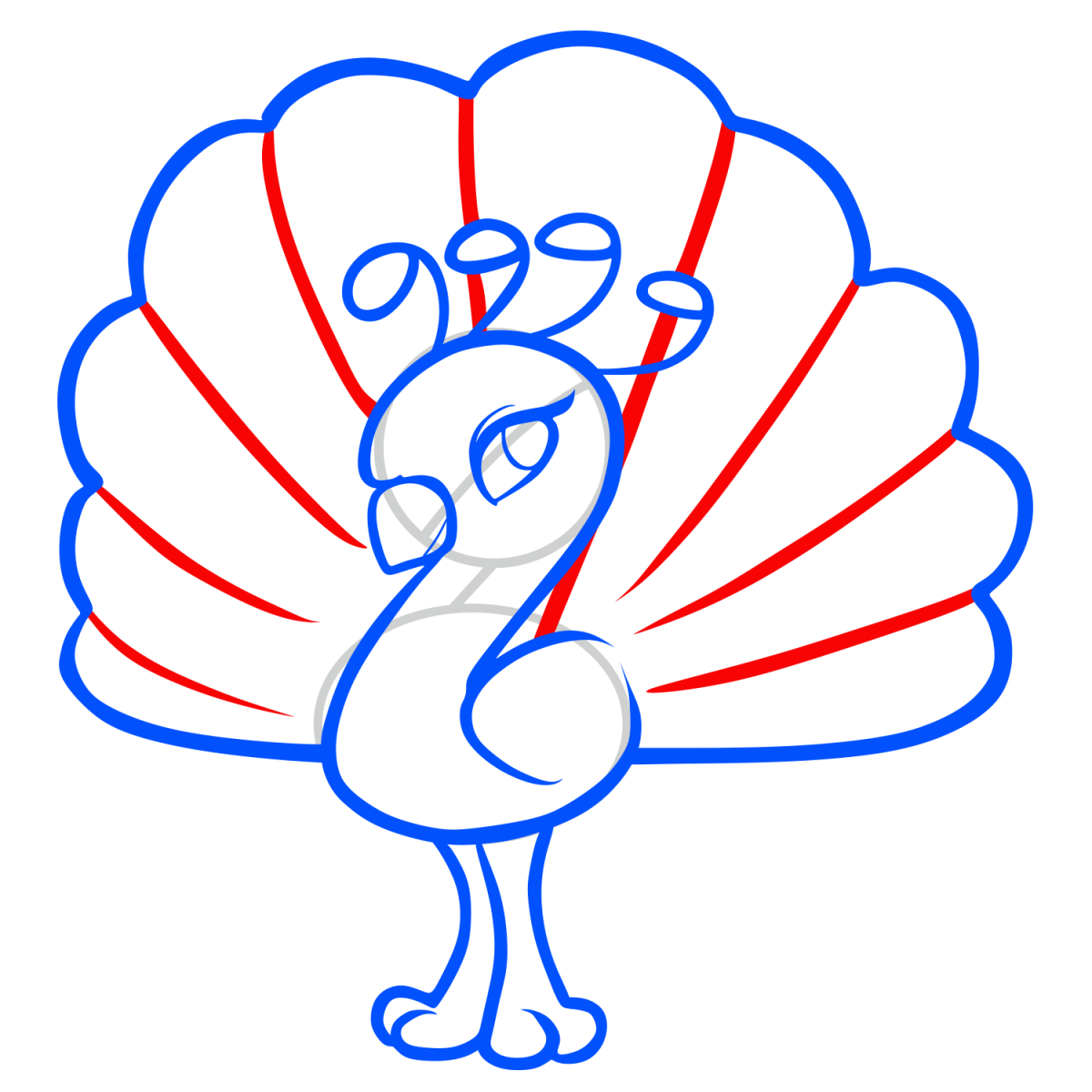 Раскраска антистресс Павлин