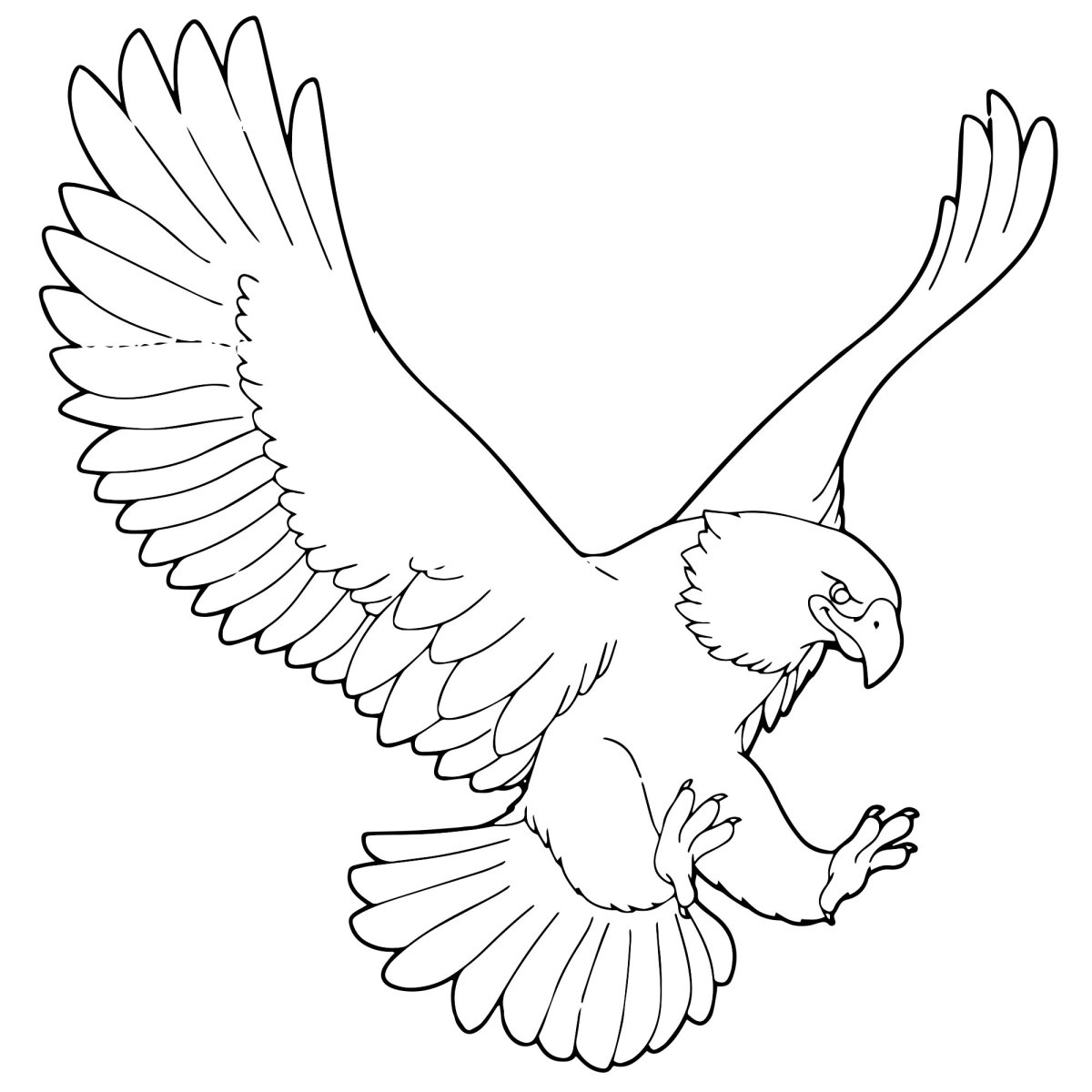 Эскиз тату Орел с расправленными крыльями