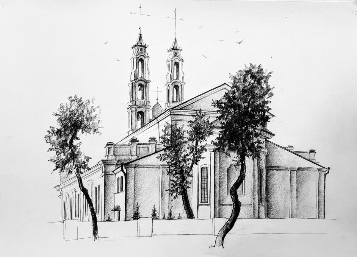 Зарисовки Иркутска костел
